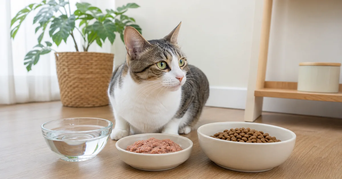 고양이 변비에 식단이 중요할까? 수분과 식이섬유를 보는 법