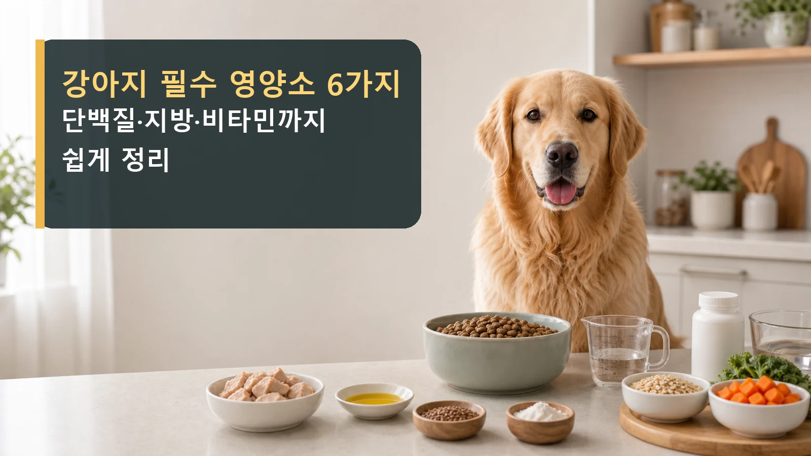 강아지 필수 영양소 총정리｜사료 고를 때 꼭 봐야 할 6가지 기준