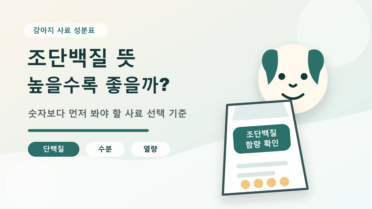 강아지 사료 조단백질 뜻: 함량이 높을수록 좋은 사료일까?